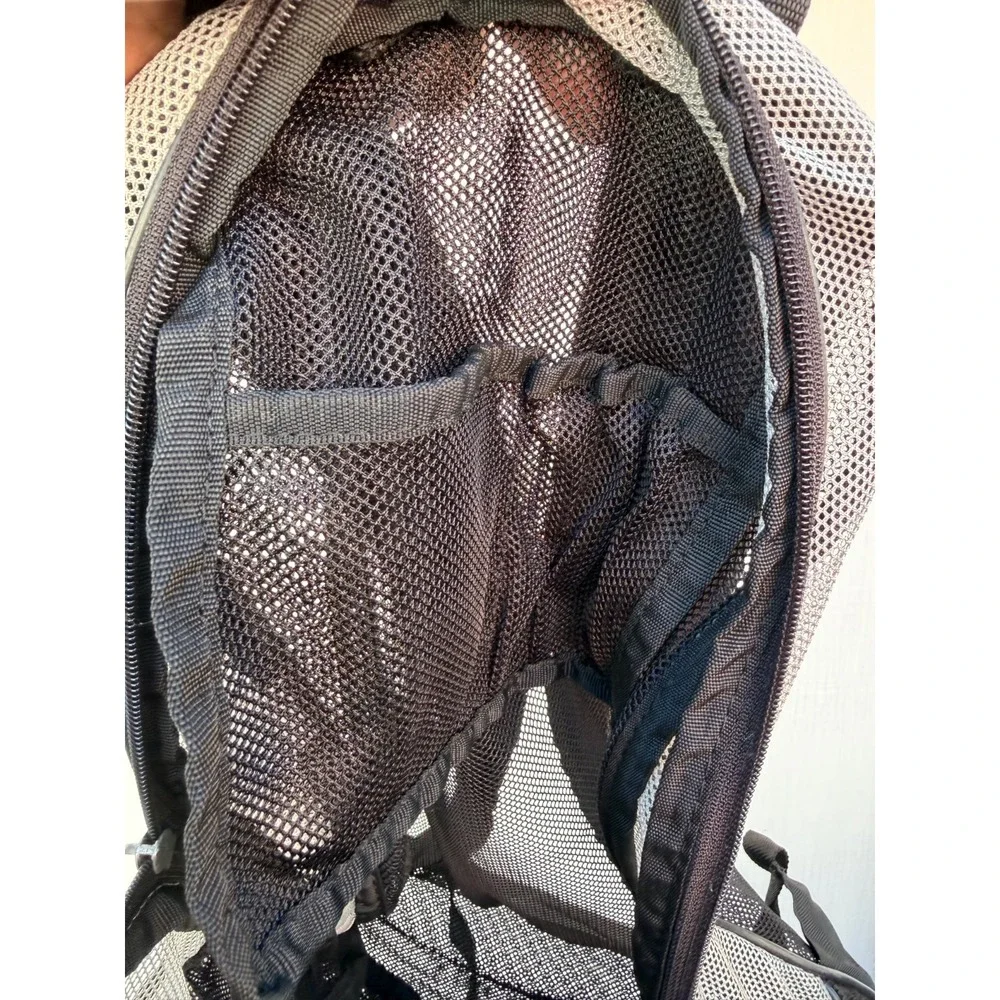 Vintage Nike Brasilia Mesh Black Backpack Baseball Bag See-Through Zippered - Picture 8 of 8